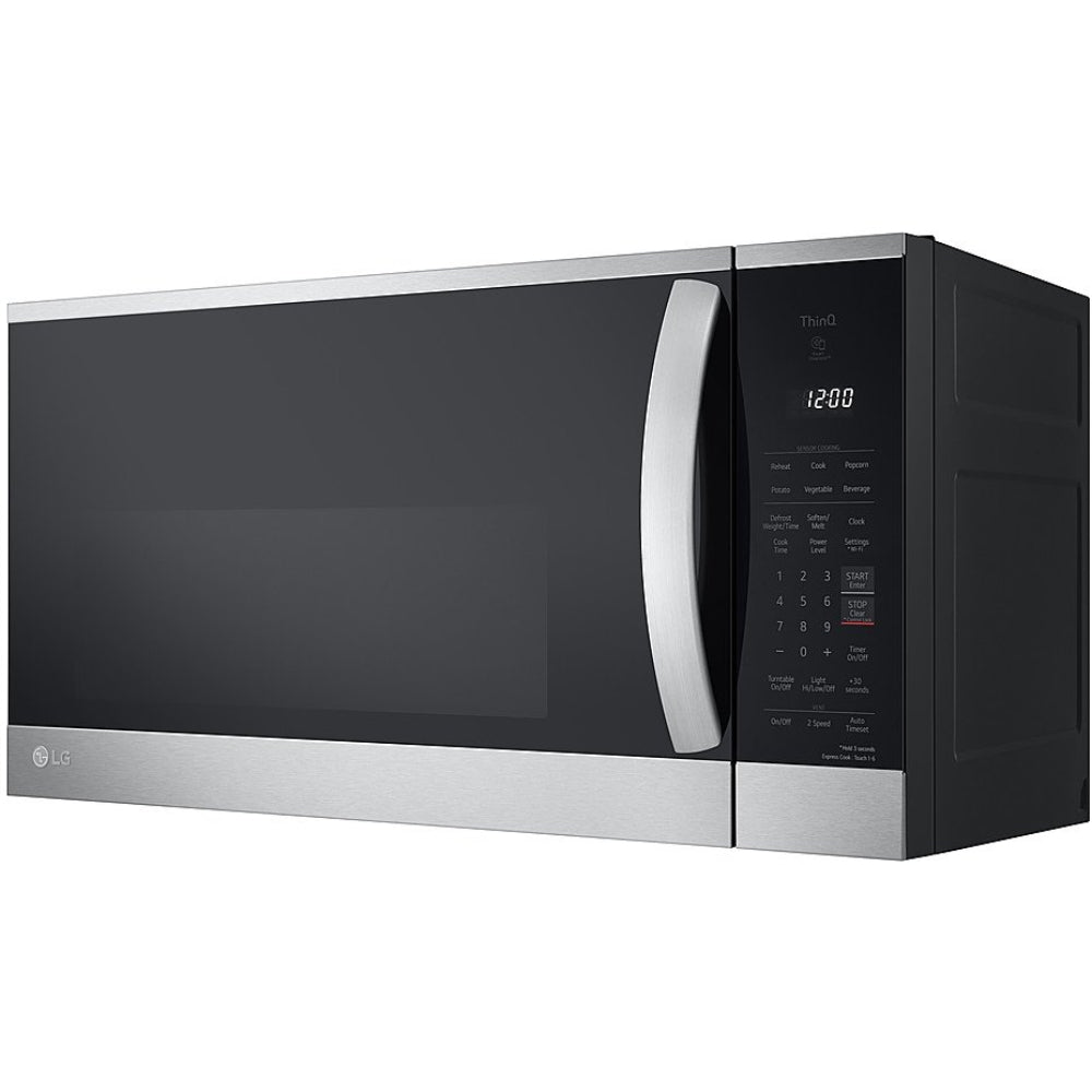 LG MVEM1825F Microondas de 1,8 pies cúbicos y 1000 vatios sobre la estufa - Acero inoxidable a prueba de impresiones