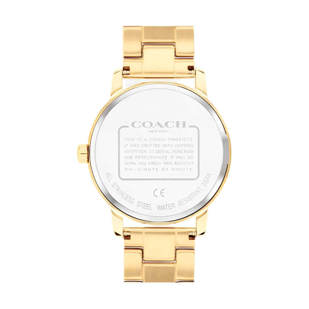 Coach Grand Women's 36mm Quartz Bracelet Watch - Gold