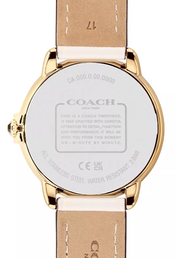 Reloj Coach Arden Ionic Thin de acero chapado en oro de 18 quilates para mujer, 36 mm