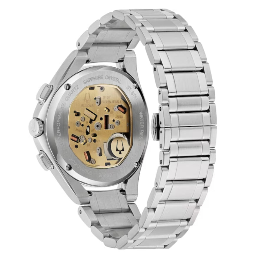 Bulova Curv Men's 44mm Stainless Steel Bracelet Watch - Green Dial