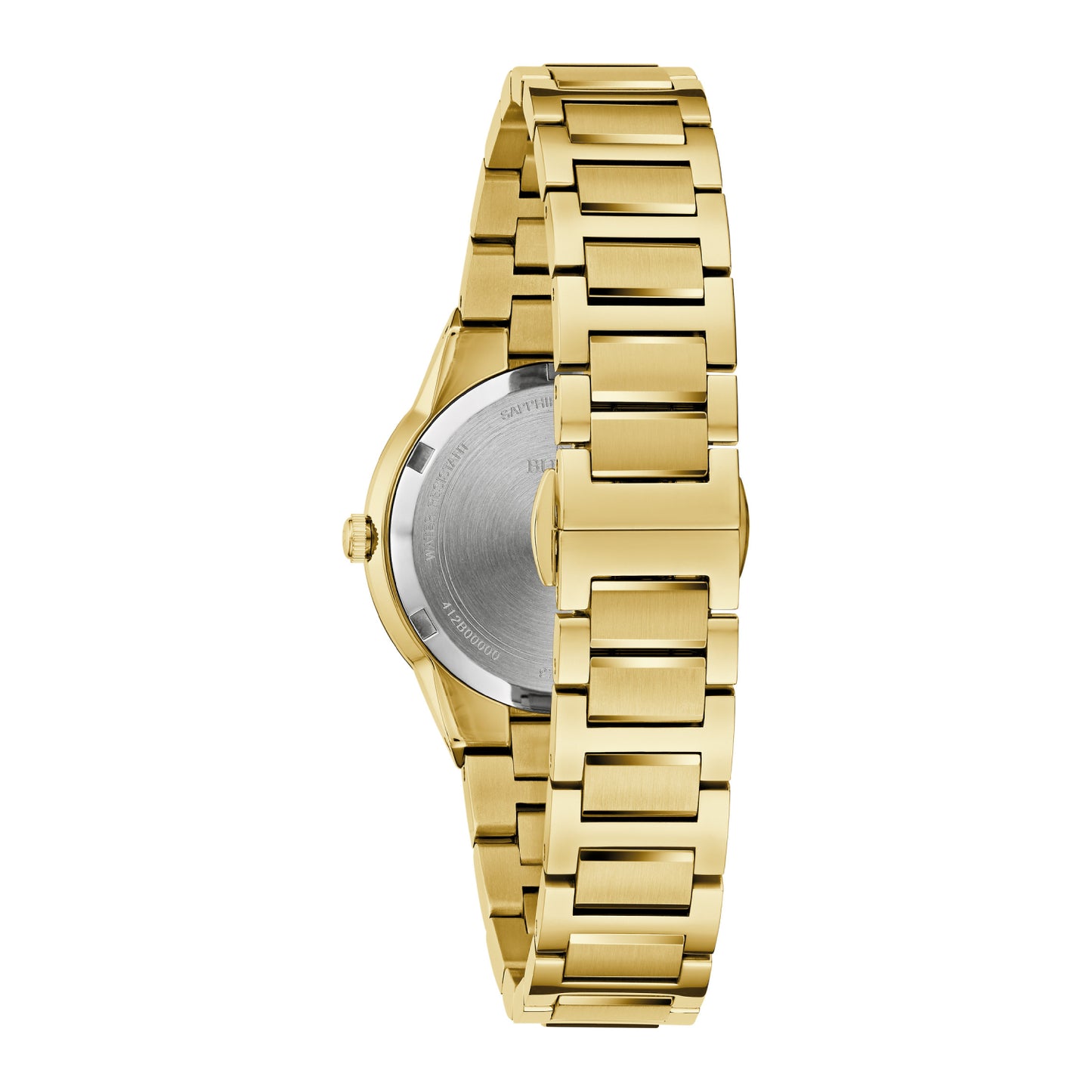 Reloj de pulsera dorado para mujer Bulova Millennia de 32 mm con esfera negra