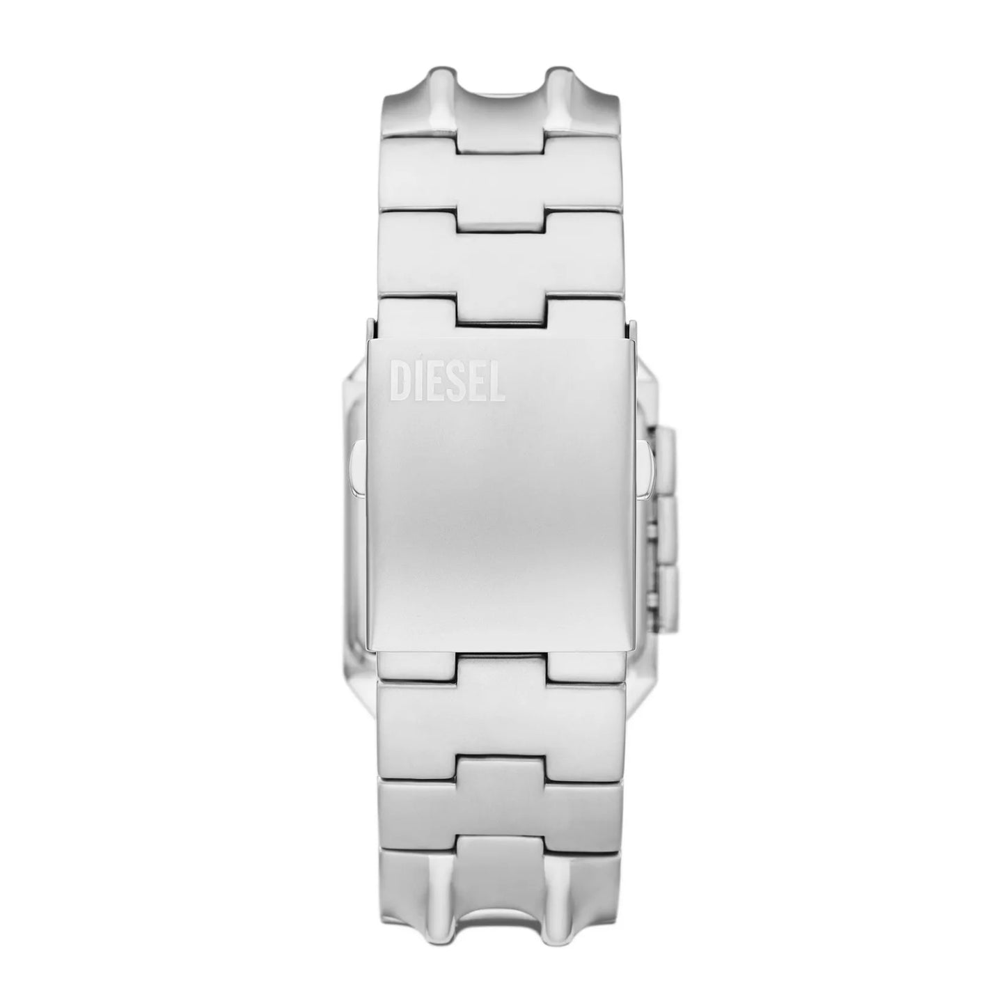 Reloj automático Diesel Croco de acero inoxidable para hombre, 33 mm, color plateado