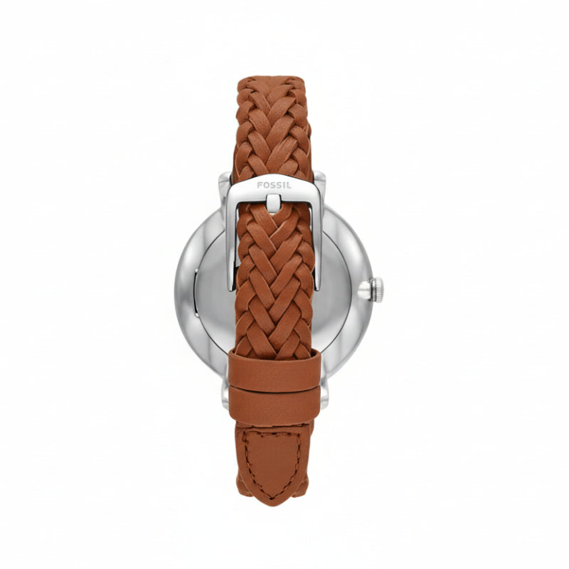 Fossil Jacqueline Women's 36mm Brown Analog Strap Watch - White Dial