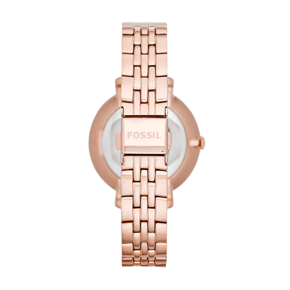 Fossil Jacqueline Women's 36mm Analog Bracelet Watch with Jewelry Set - Rose Gold