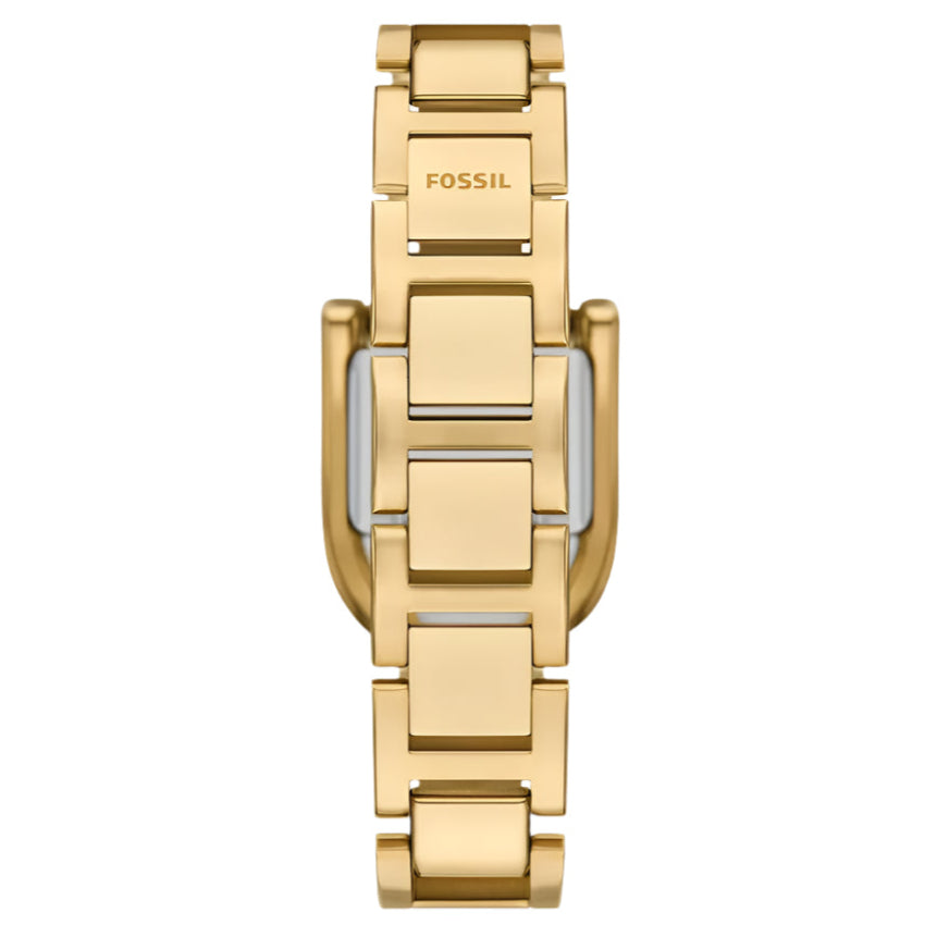 Fossil Harwell Women's 28mm Three-Hand Gold Bracelet Watch - Silver Dial