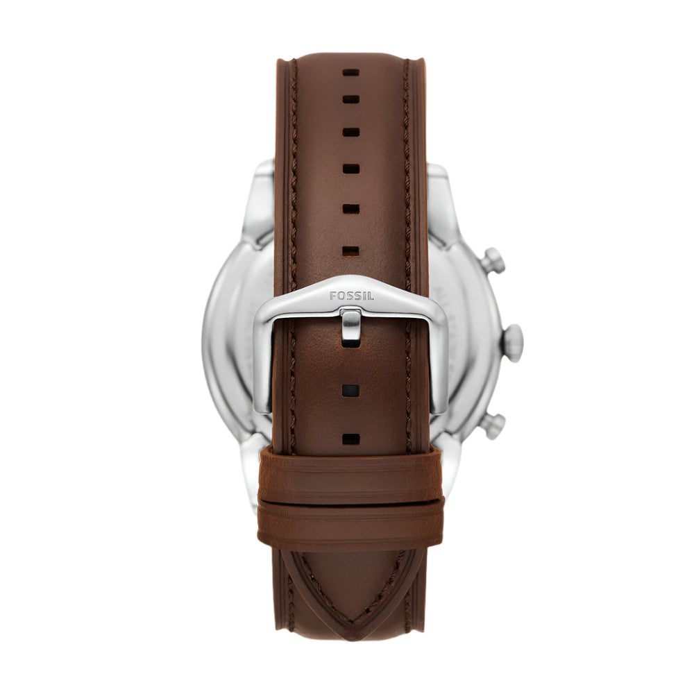 Fossil Townsman Men's 44mm Analog Brown Strap Watch with Bracelet - Black Dial