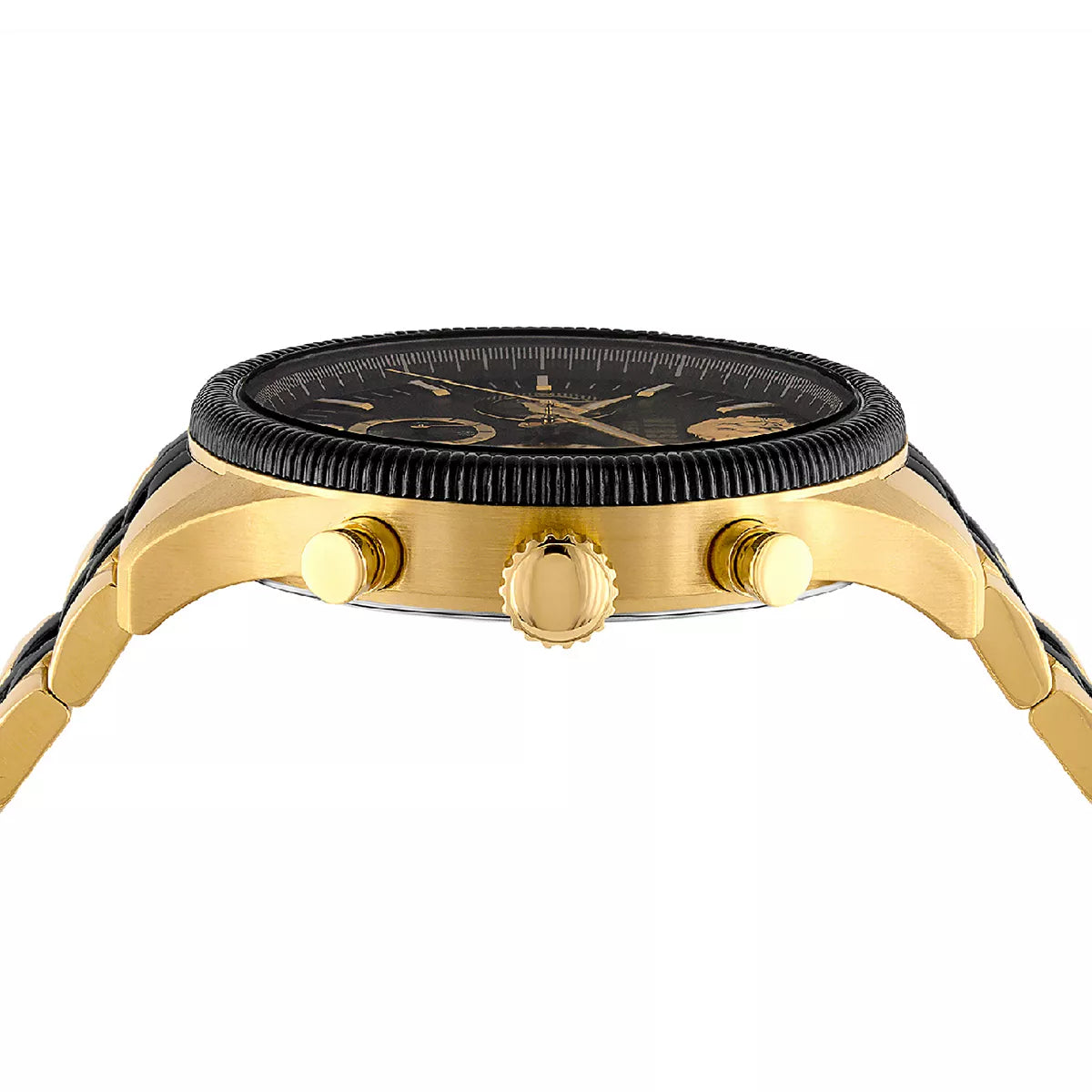 Versus Versace Colonne Chrono Men's 44mm Two-Tone Bracelet Watch - Black Dial