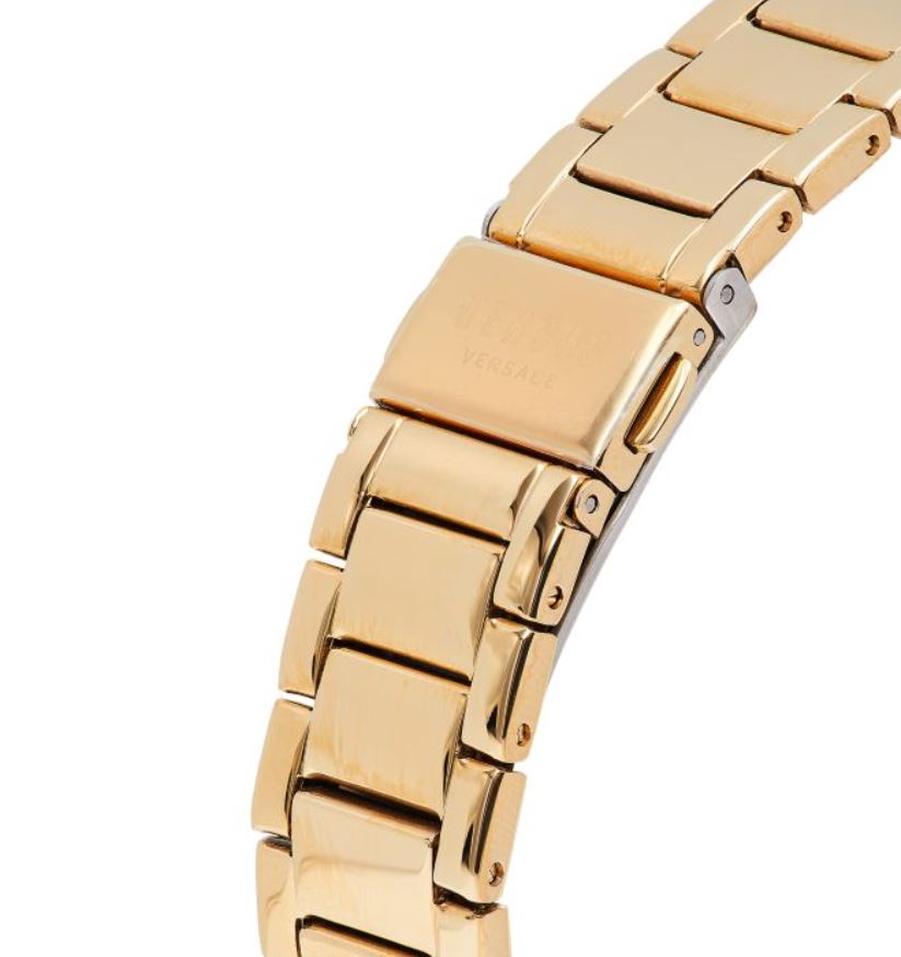 Versus Versace Covent Garden Women's 36mm Quartz Stainless Steel Gold Bracelet Watch - Black Dial