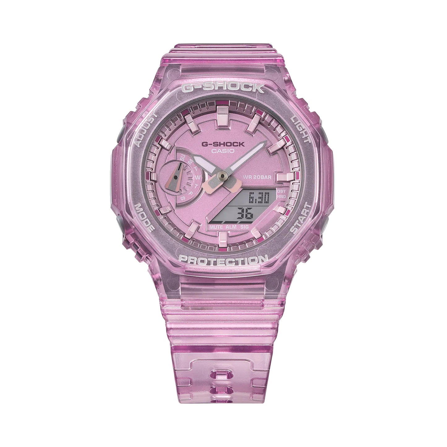 Reloj Casio G-Shock de cuarzo digital analógico con correa de resina de 43 mm para mujer -
