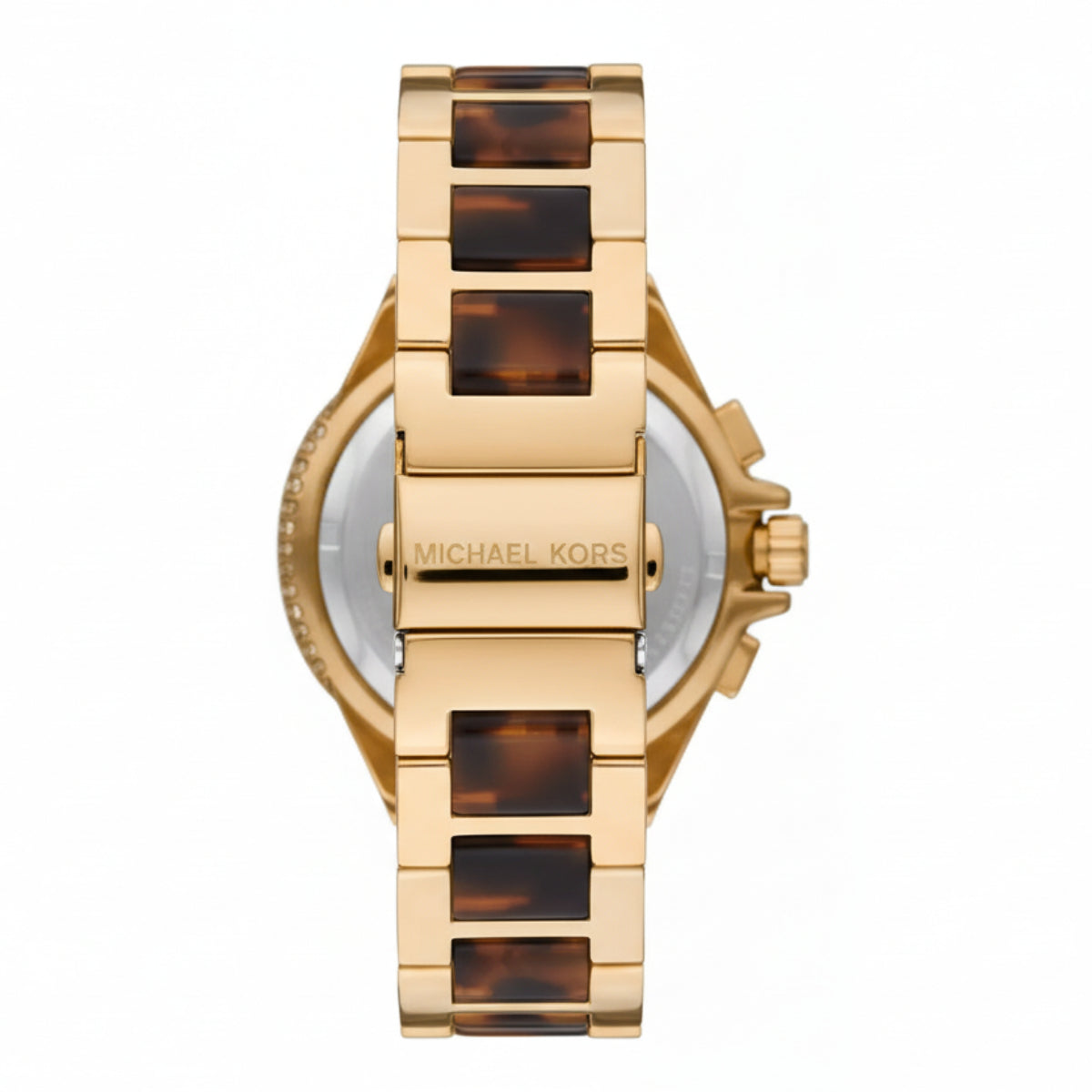 Reloj cronógrafo de acero inoxidable con pulsera de 43 mm para mujer Michael Kors Camille - Esfera marrón/dorada