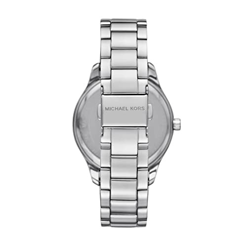 Michael Kors Layton Women's 38mm Analog Silver Bracelet Watch - Beige Dial
