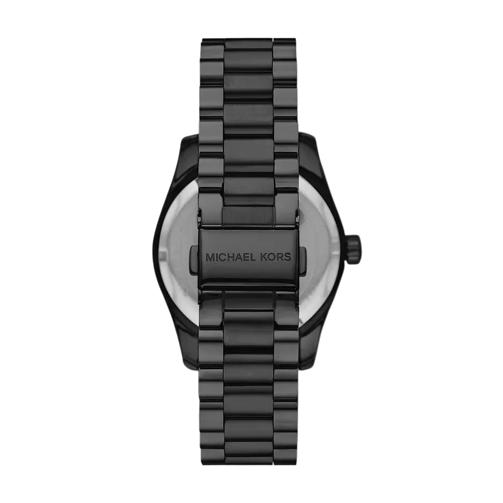 Reloj Michael Kors Lexington para mujer, con pulsera plateada de tres manecillas de 38 mm y esfera rosa