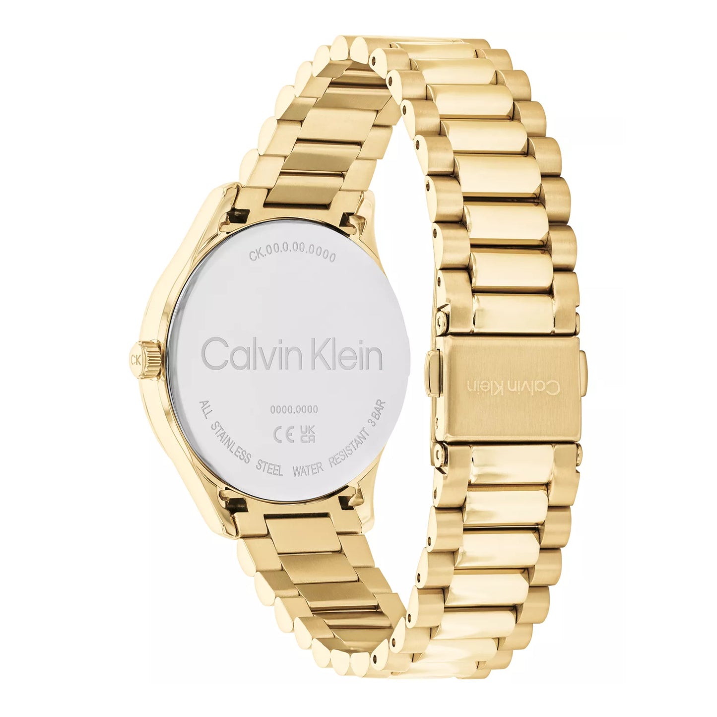 Reloj unisex Calvin Klein Iconic de cuarzo y acero inoxidable de 35 mm con esfera blanca