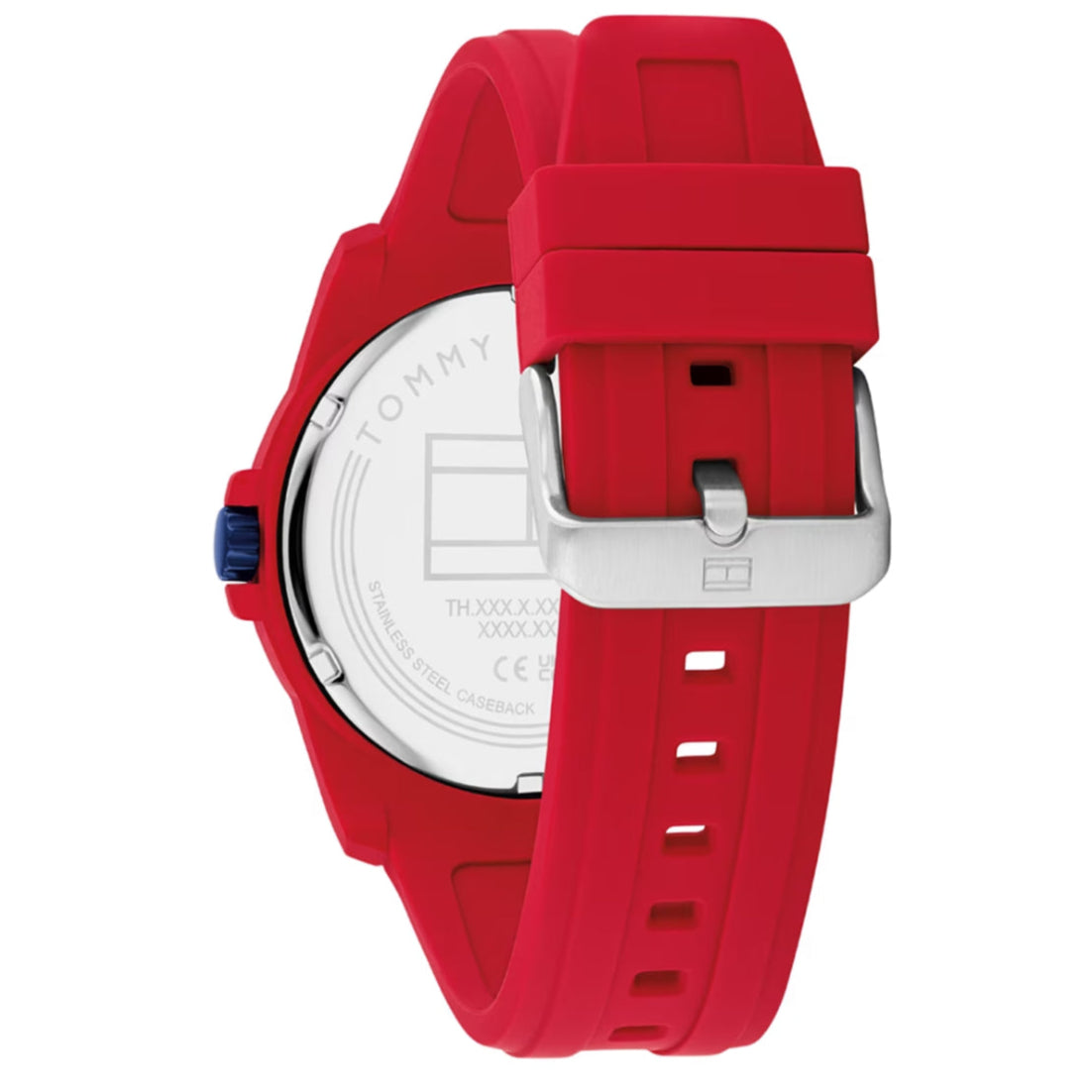 Reloj para hombre Tommy Hilfiger Austin con correa de tres manecillas de 44 mm, color rojo