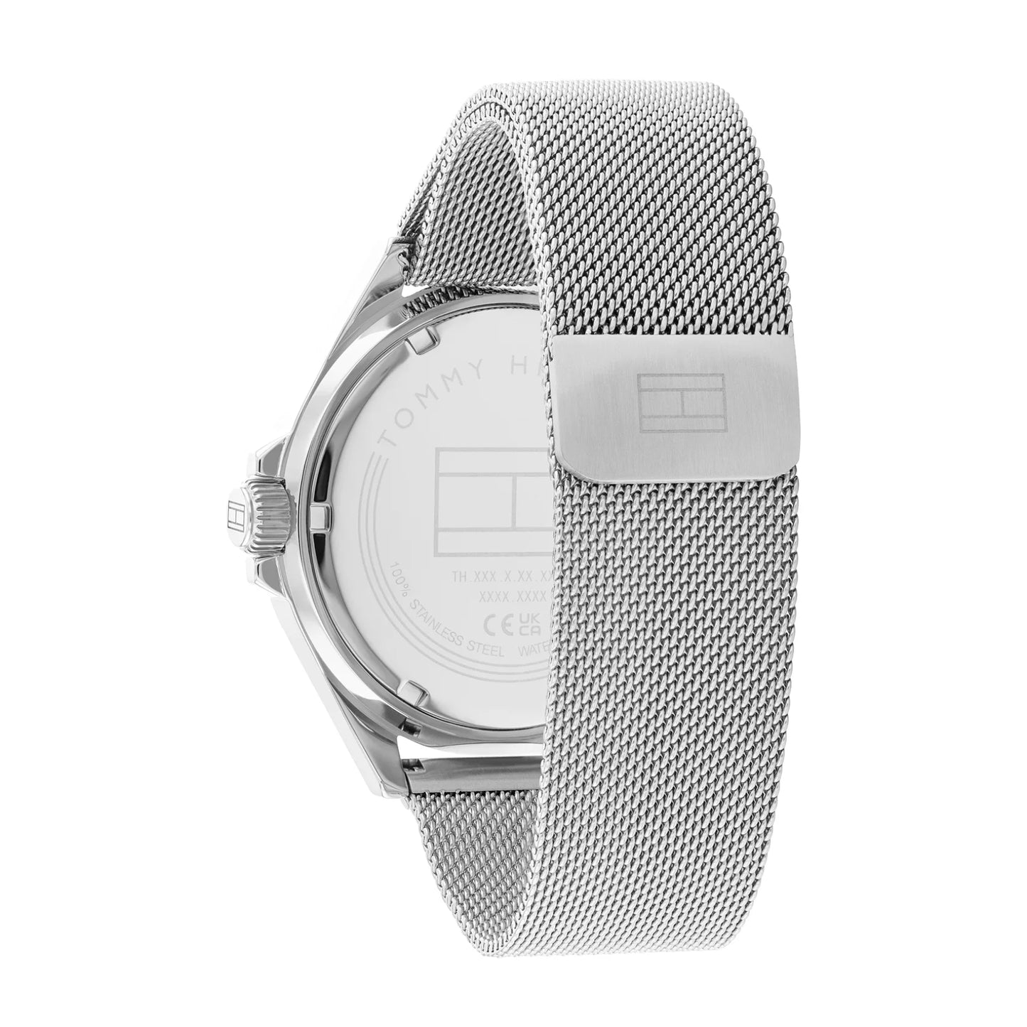 Reloj de pulsera de cuarzo plateado para hombre Tommy Hilfiger Adaptive Sport de 43 mm con esfera negra