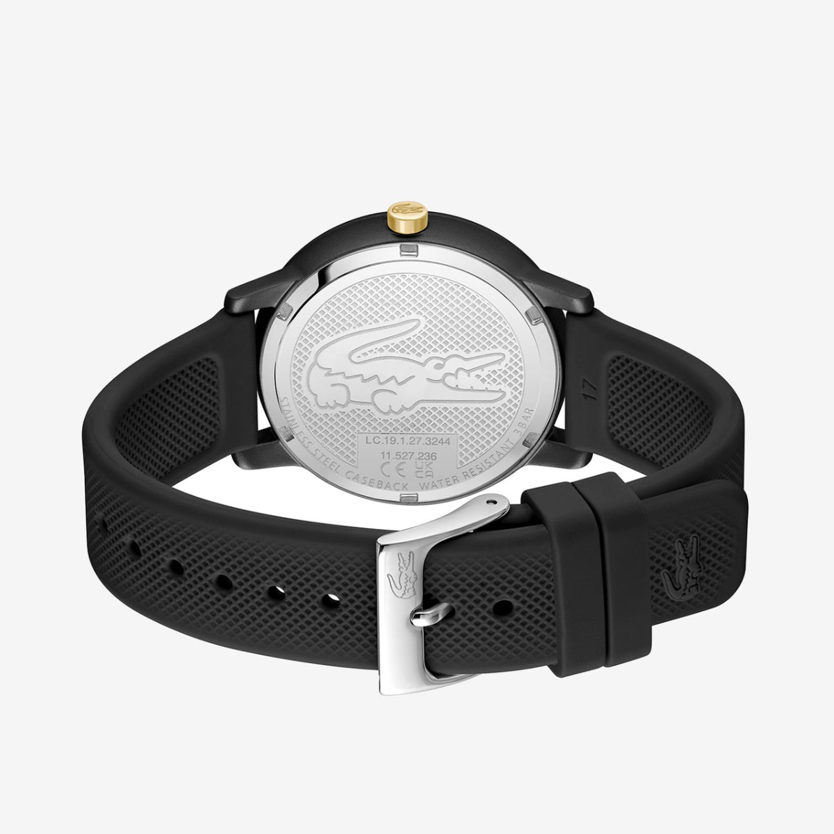 Lacoste L.12.12 Go Women's 36mm Three-Hand Strap Watch - Black