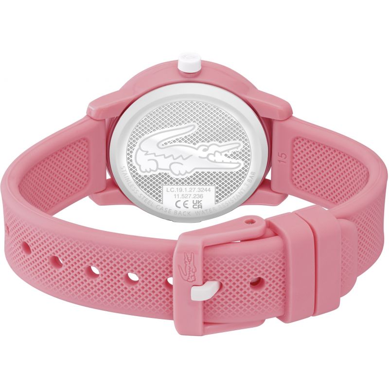 Reloj Lacoste 12.12 Kids con correa de cuarzo de 33 mm y silicona rosa