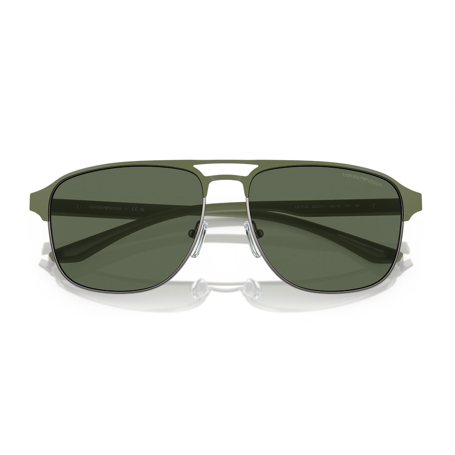 Emporio Armani Men's EA2144 Pilot Solid Color Sunglasses