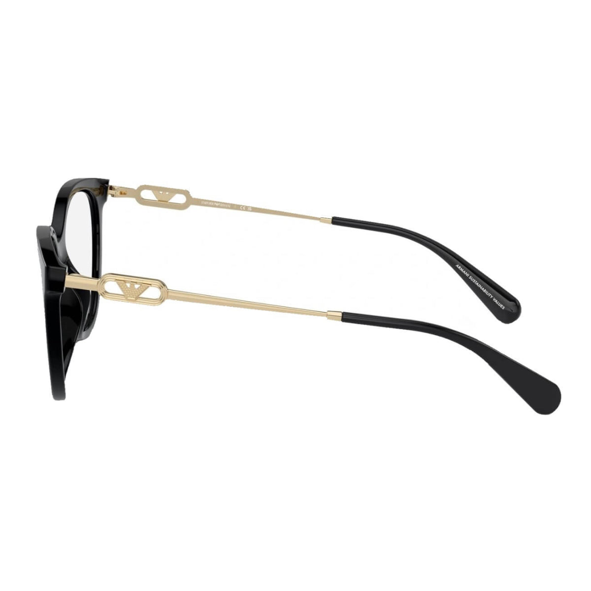 Emporio Armani Women's EA4213U Cat Eye Clip-On Sunglasses - Shiny Black