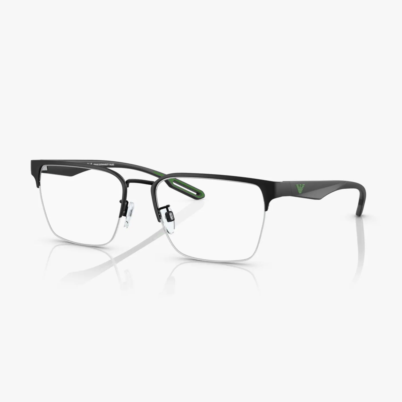 Gafas de sol cuadradas para hombre Emporio Armani, color negro mate