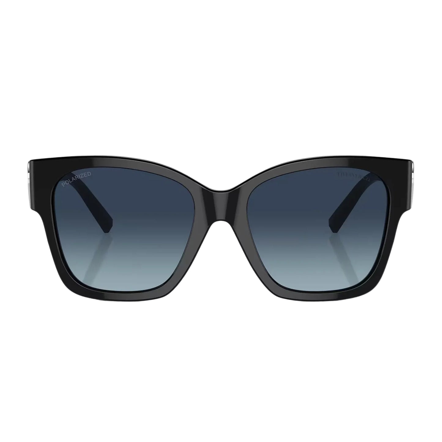 Tiffany & Co Women's TF4216 Square Gradient Sunglasses - Black/Azure Gradient Dark Blue Polar