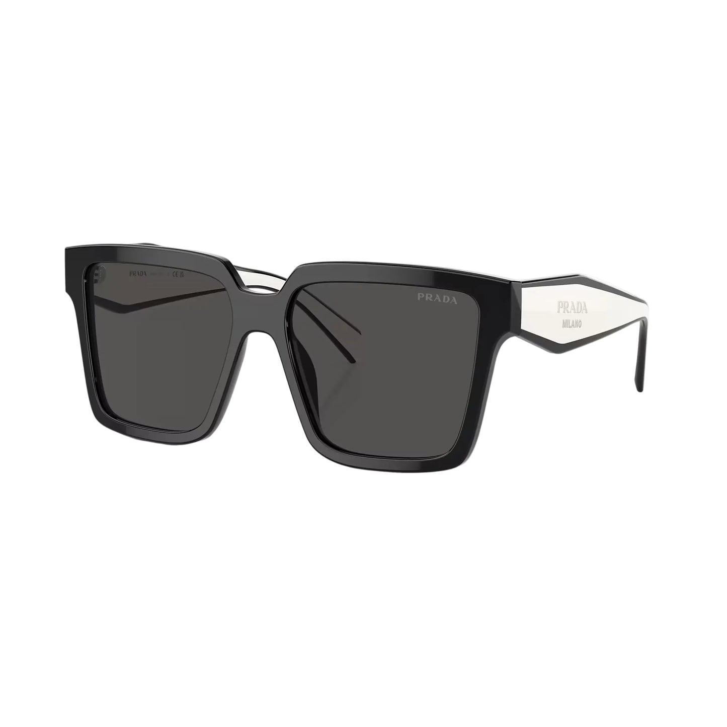 Gafas de sol cuadradas para mujer Prada, gris oscuro