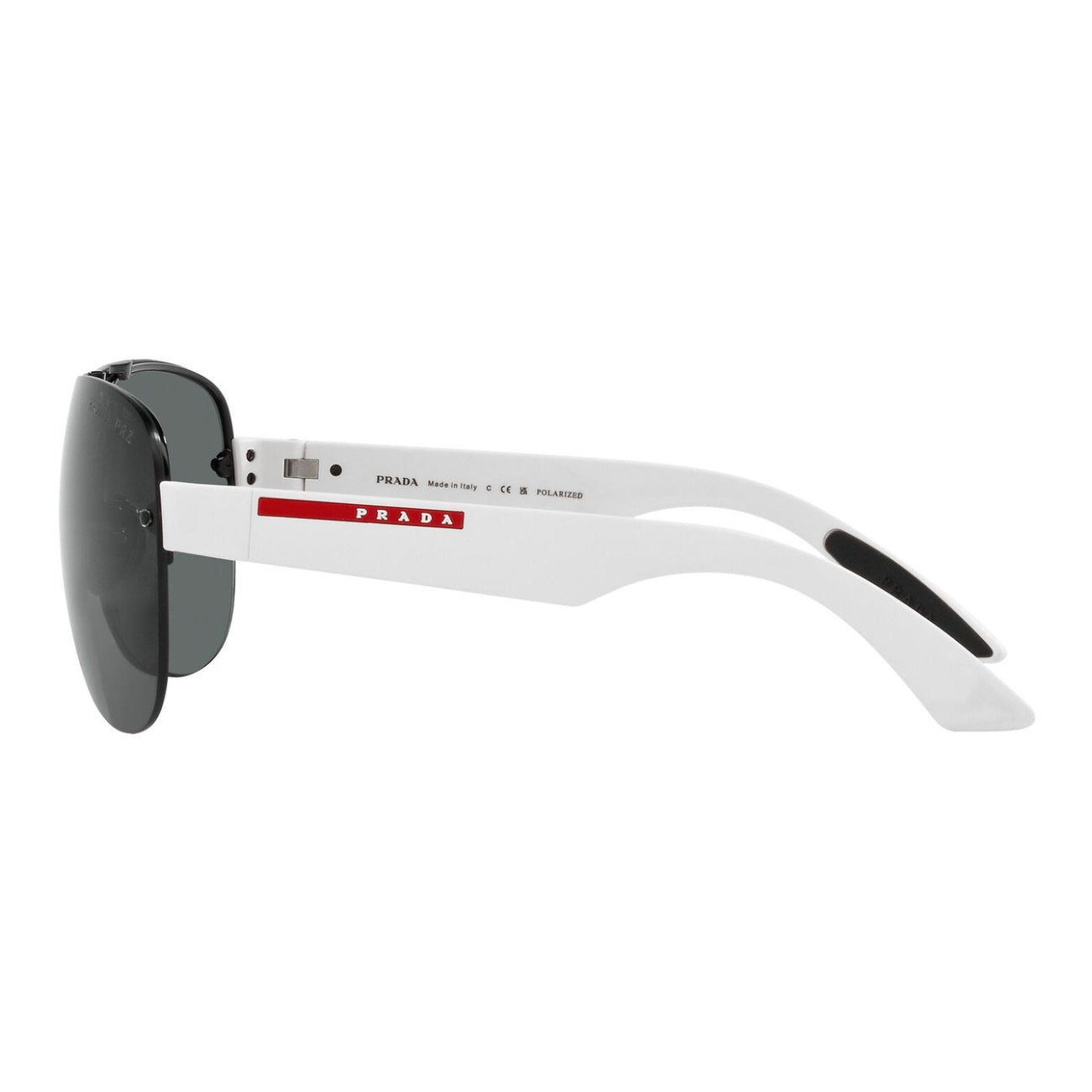 Gafas de sol estilo aviador para hombre de Prada, polarizadas en gris oscuro