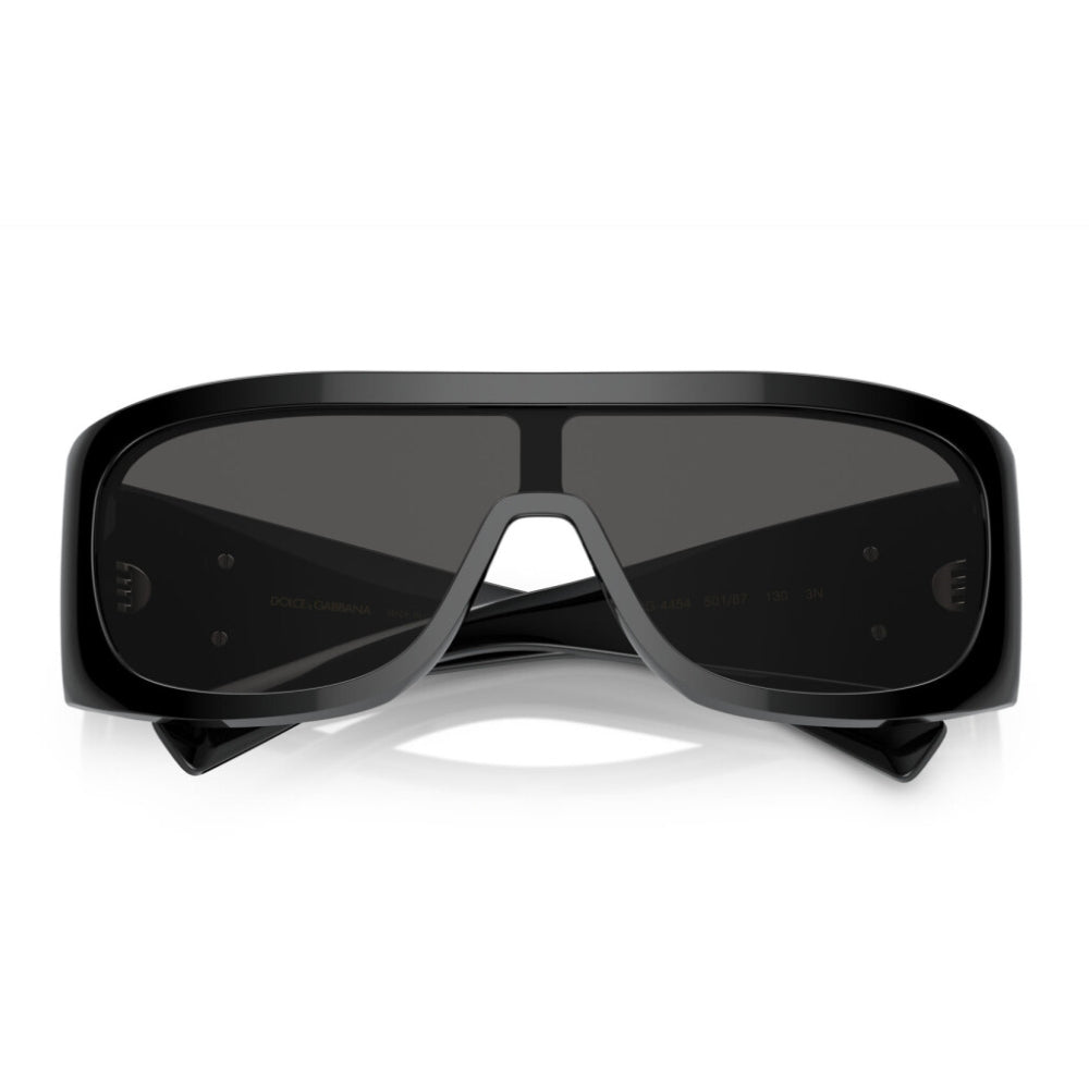 Gafas de sol rectangulares de color liso DG4454 para hombre de Dolce & Gabanna: negro/gris oscuro