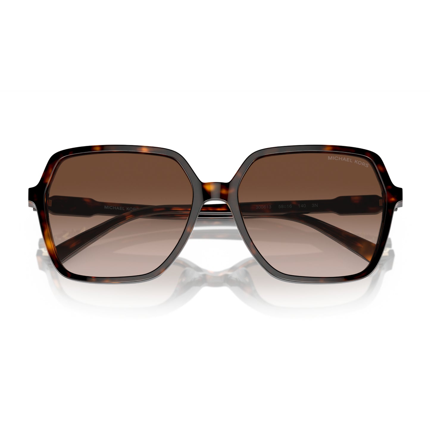 Michael Kors Jasper Women's MK2196U Square Gradient Sunglasses - Dark Tortoise/Brown Gradient