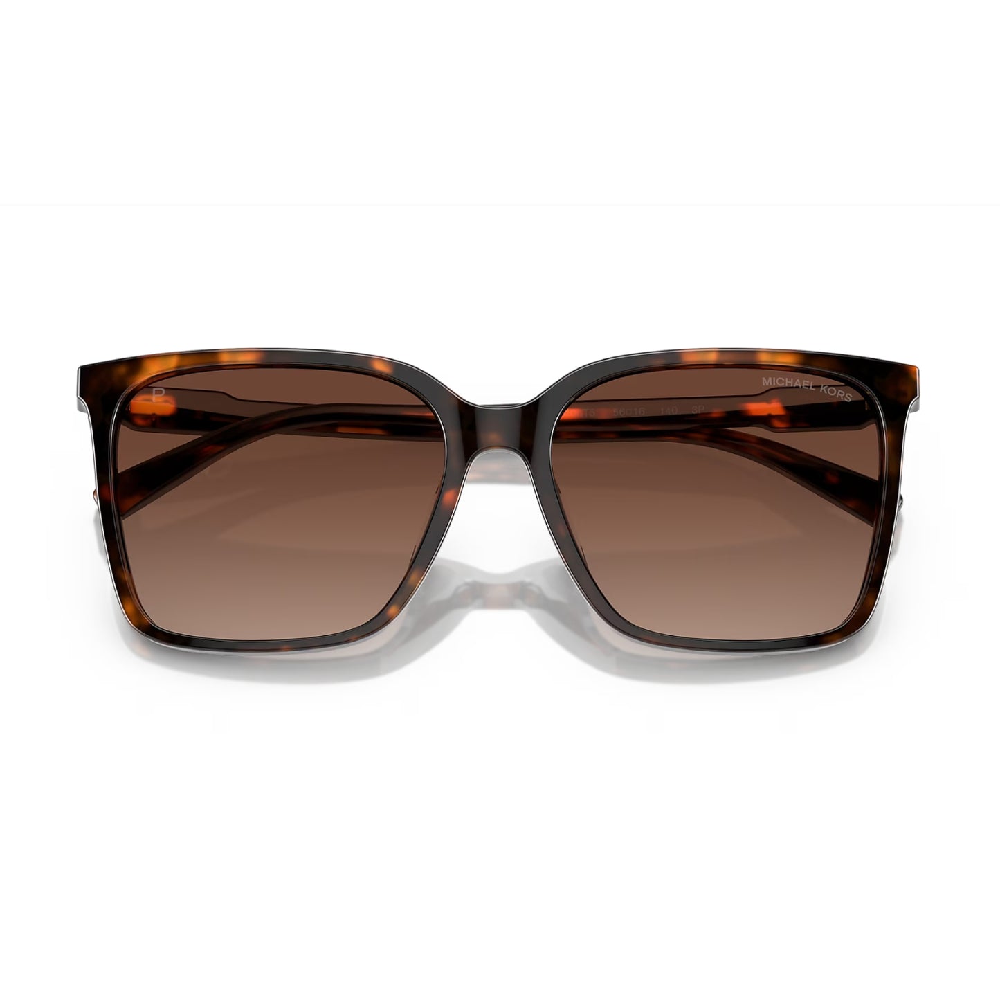 Gafas de sol cuadradas con degradado Michael Kors Canberra MK2197U para mujer: carey oscuro/marrón degradado polarizado