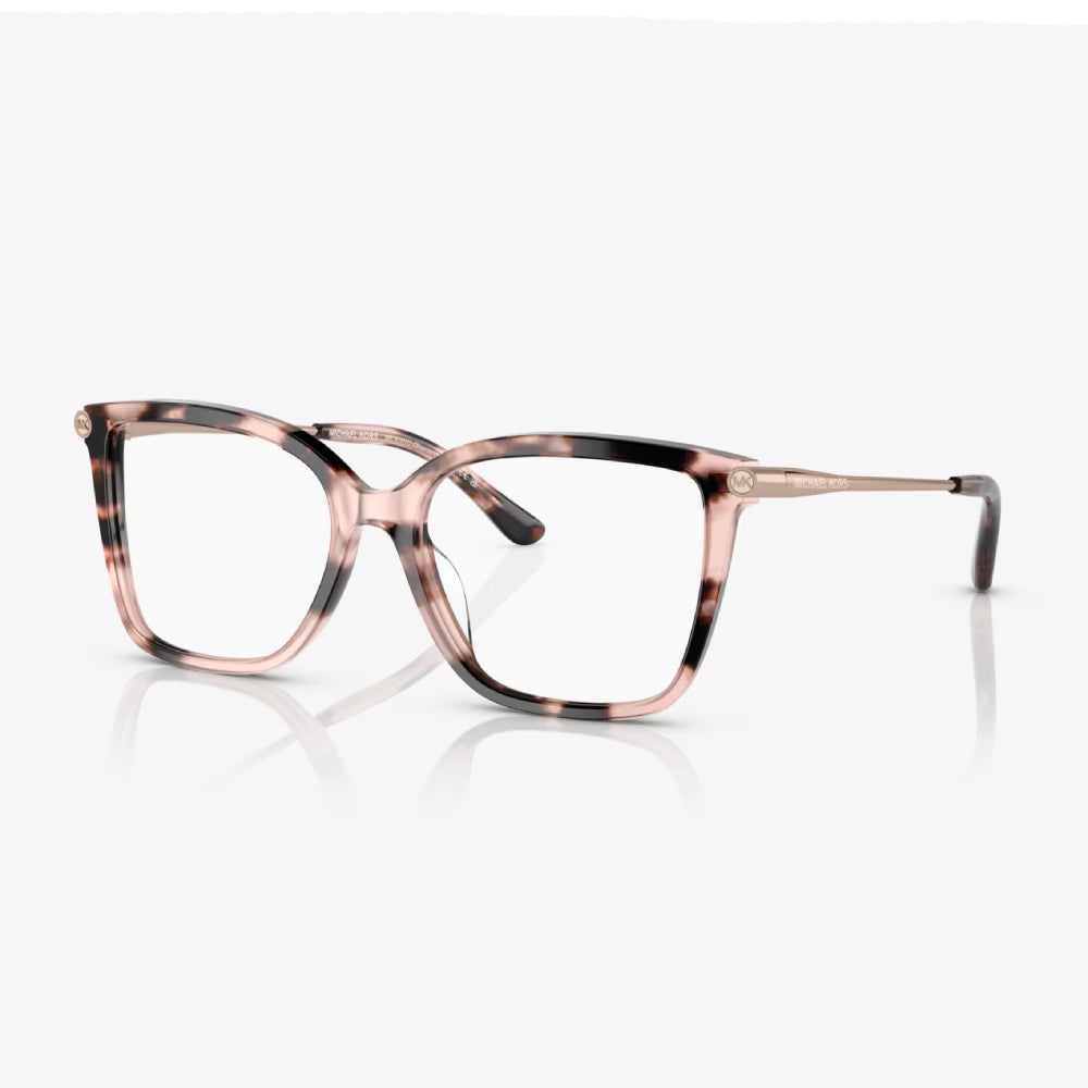 Anteojos cuadrados Michael Kors Shenandoah para mujer, color carey rosa