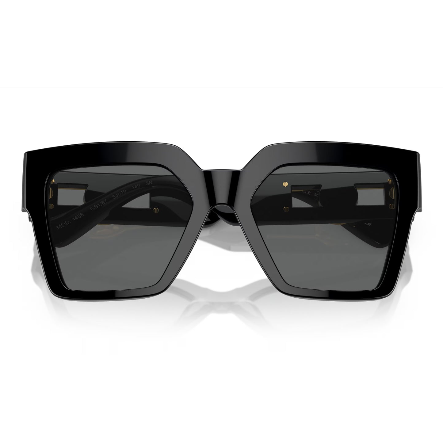 Versace Women's VE4458 Butterfly Solid Color Sunglasse - Dark Grey