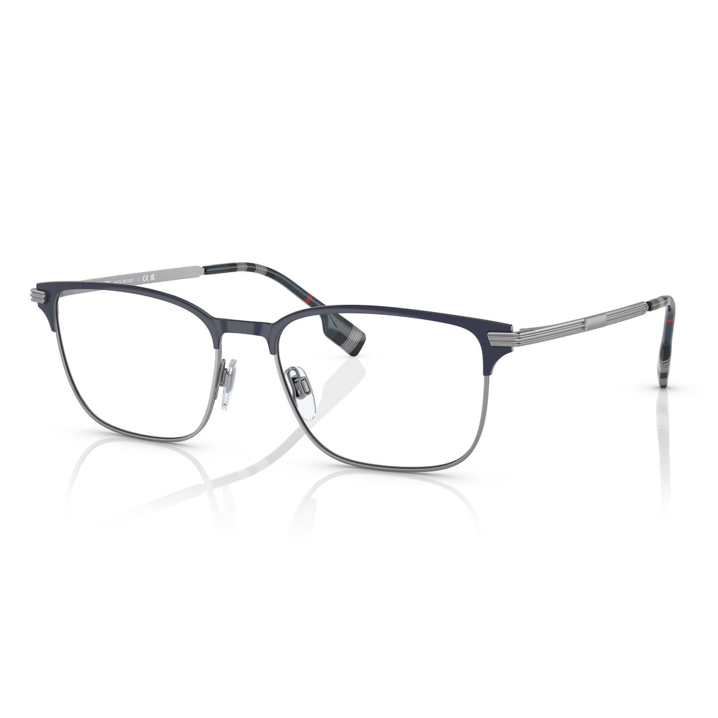 Gafas de sol rectangulares Burberry Malcolm para hombre, color azul