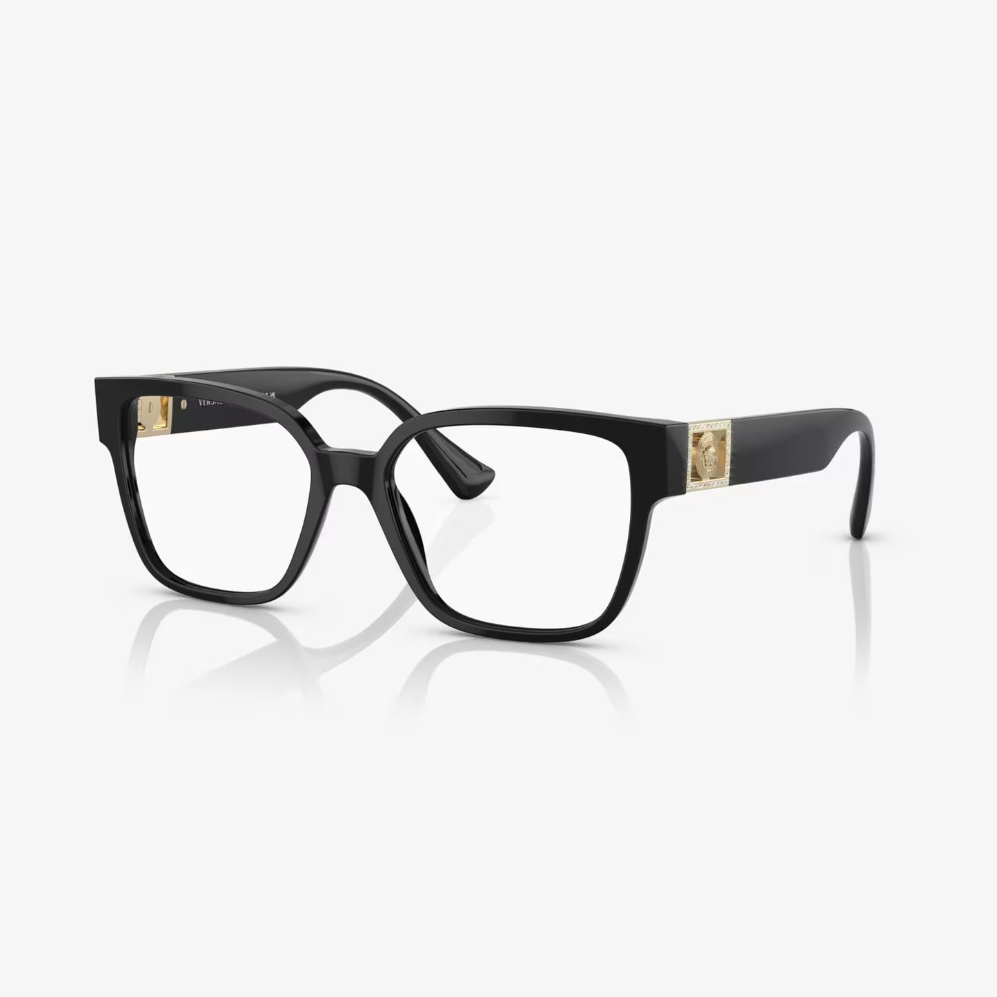 Versace Women's Square Eyeglasses, Black