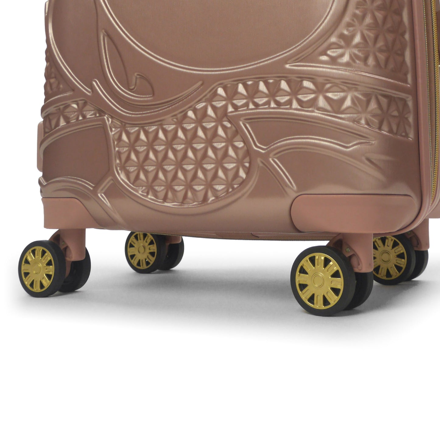 FUL Disney Textured Mickey Mouse 21" Hard Sided Rolling Luggage - Rose Gold