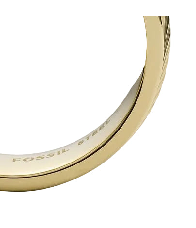 Anillo de acero inoxidable para mujer Harlow Linear de Fossil en tono dorado