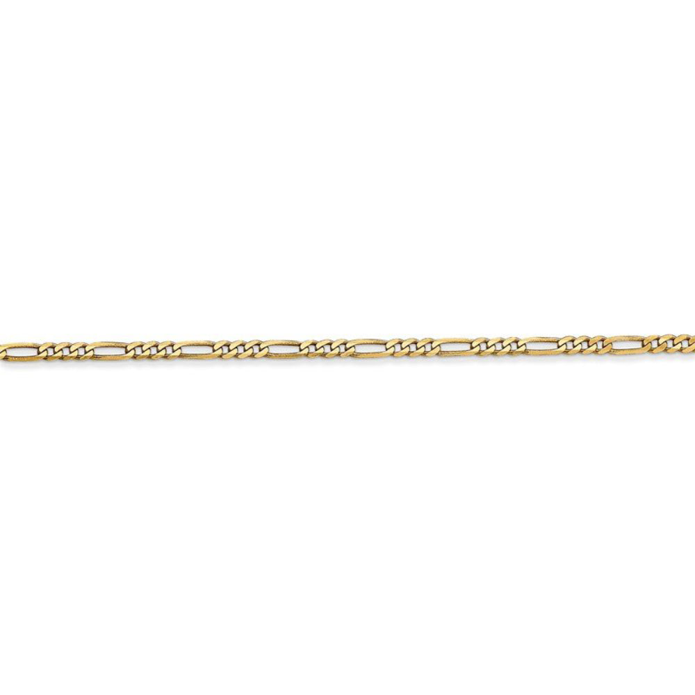 Quality Gold Women's 14" 1.8mm Flat Figaro Chain Necklace in 14K Yellow Gold