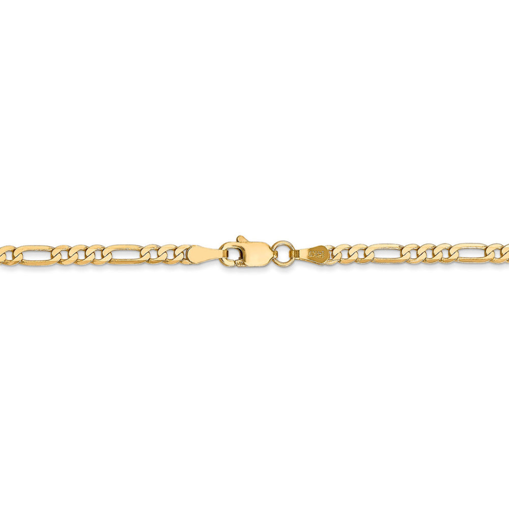 Quality Gold Women's 20" Flat Figaro with Lobster Clasp Chain in 14K Yellow Gold