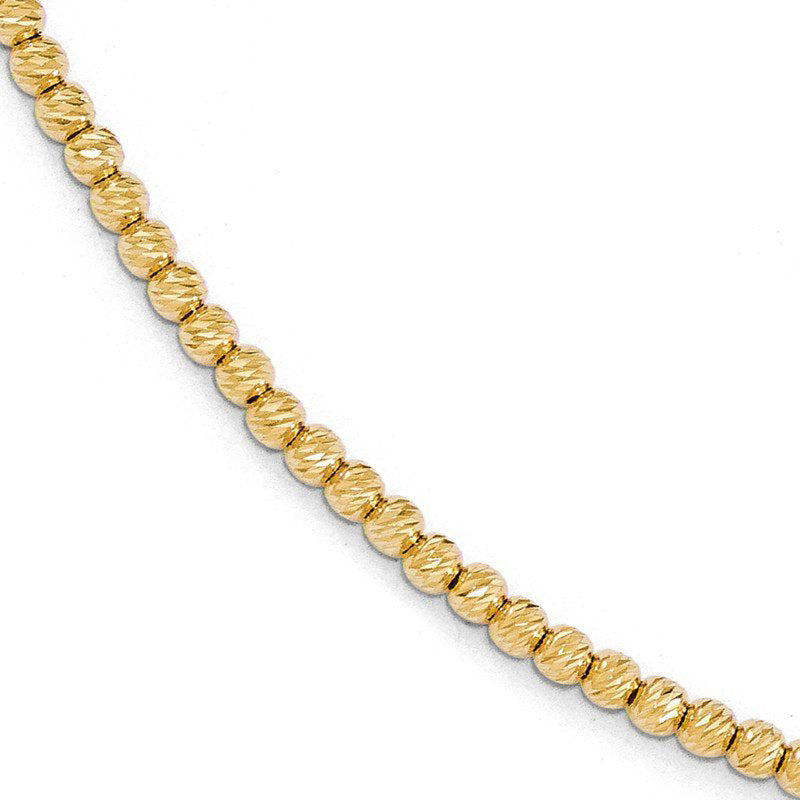 Leslie's Women's Diamond Cut Beaded Bracelet in 14K Yellow Gold