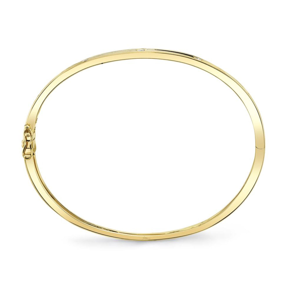 Pulsera Shy Creation Kate con diamantes de 0,38 ct para mujer en oro amarillo de 14 quilates (talla S)