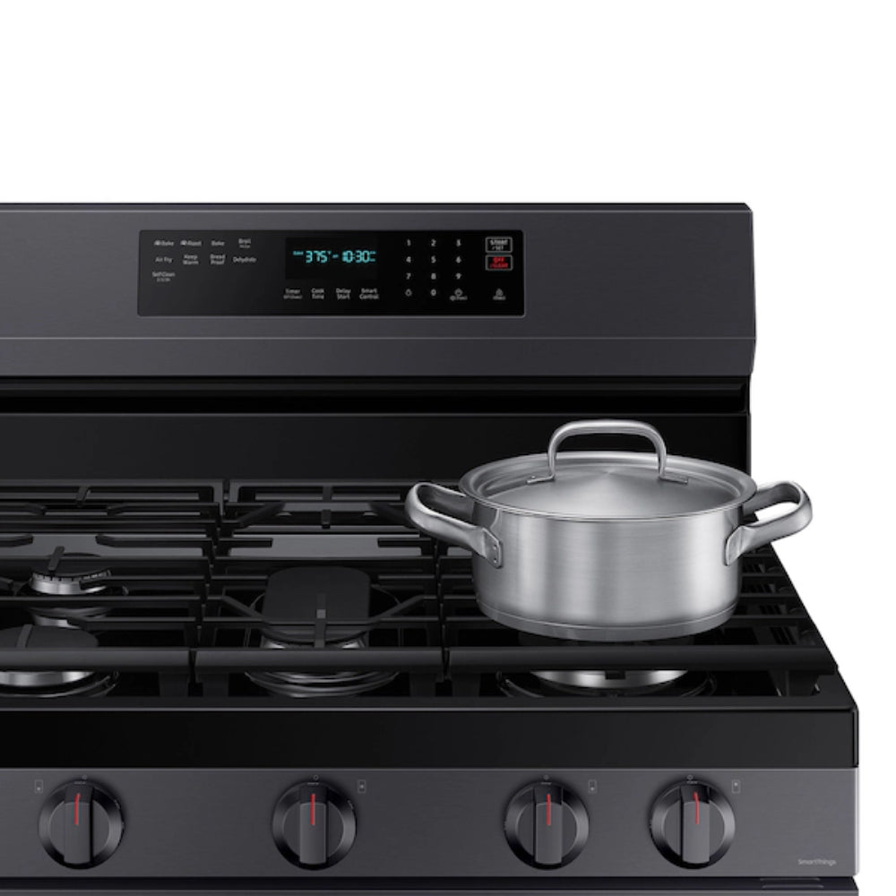 Samsung NX60A6711SG 6.0 cu. ft. Freestanding Smart Gas Range with 5 Sealed Burners - Black