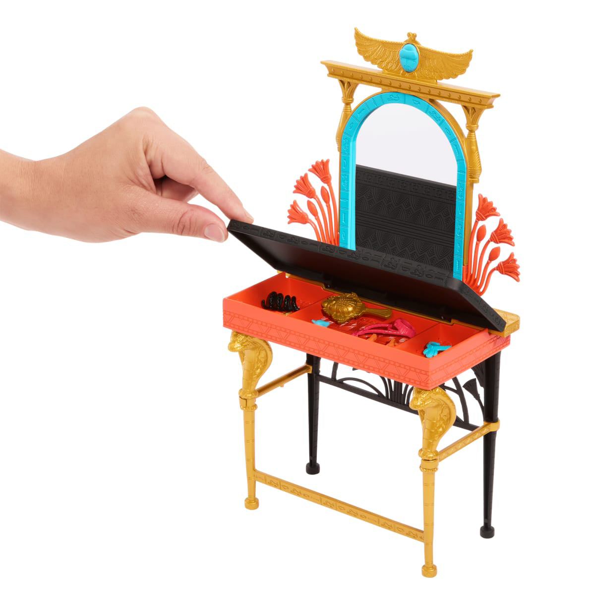 Monster High Cleo de Nile Doll Self-Scare Day Playset with Vanity Accessories