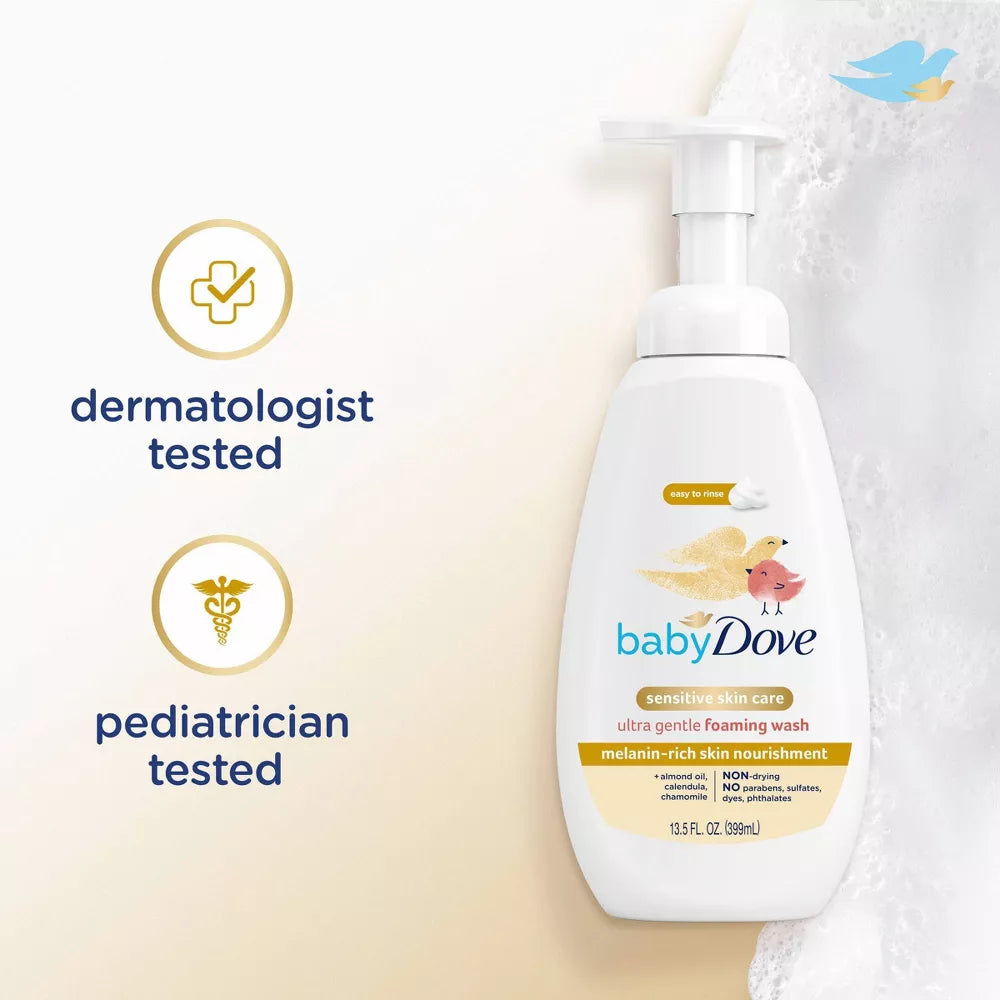 Dove 13.5 oz Melanin Rich Foaming Bath Wash For Baby