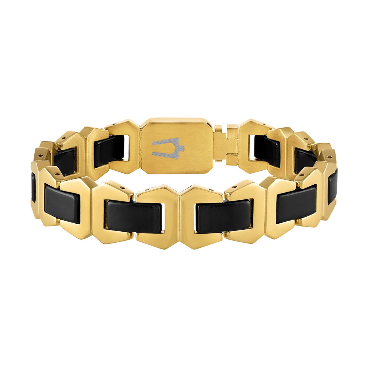 Bulova Icon Black Ceramic and Gold-Tone Bracelet