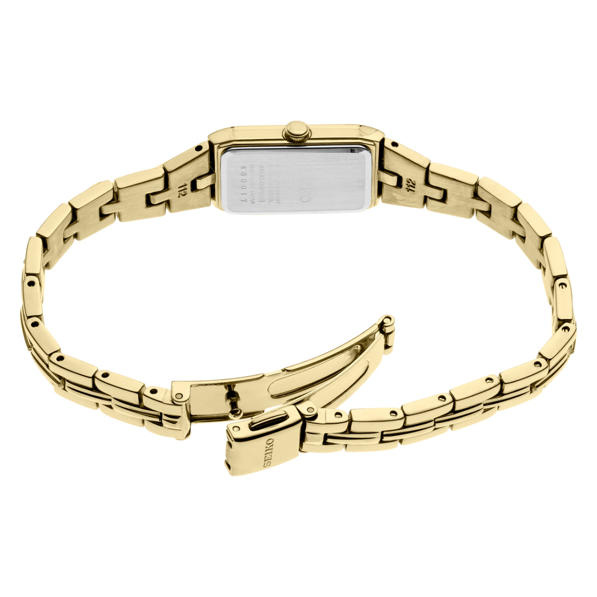 Seiko Essentials Women's 15.5mm Gold-Tone Bracelet Watch - Champagne Dial