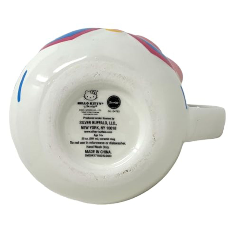 Sanrio Hello Kitty 20 oz Ceramic 3D Sculpted Mug - Multicolor