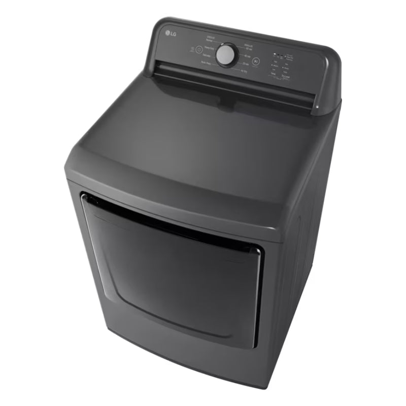 LG DLE6100M 7.3 cu. ft. Ultra Large Capacity Rear Control Electric Dryer - Monochrome Gray