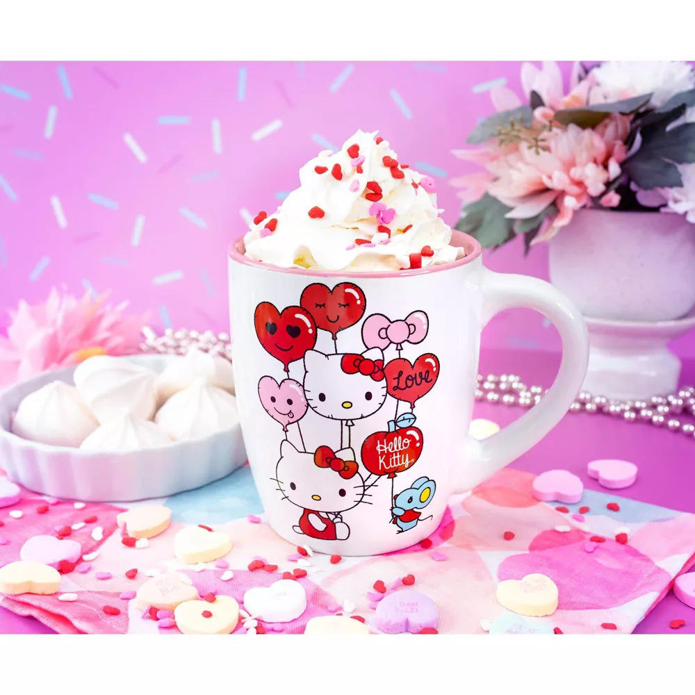 Sanrio Hello Kitty Heart Balloons 25 oz Ceramic Mug - Multicolor