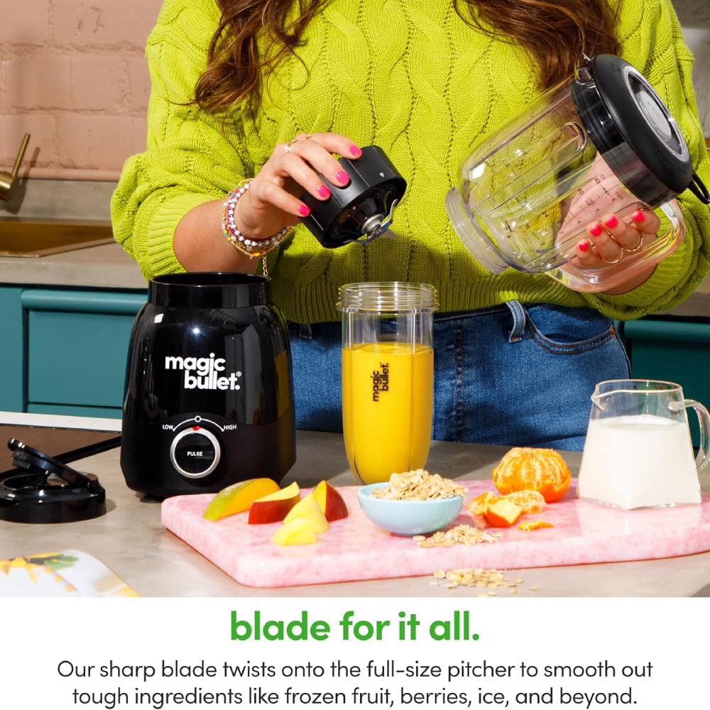 Magic Bullet MBF50200 48 oz Countertop Blender with Travel Cup and Lid - Black