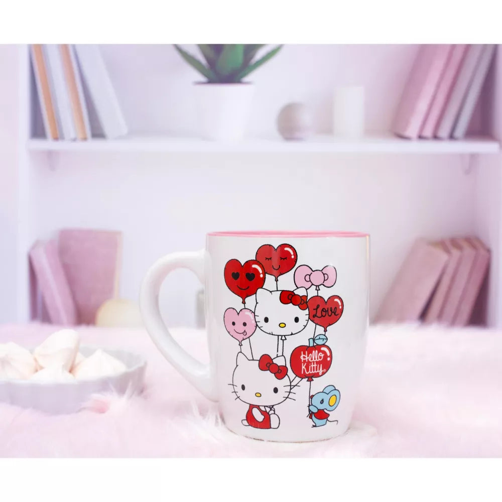 Sanrio Hello Kitty Heart Balloons 25 oz Ceramic Mug - Multicolor
